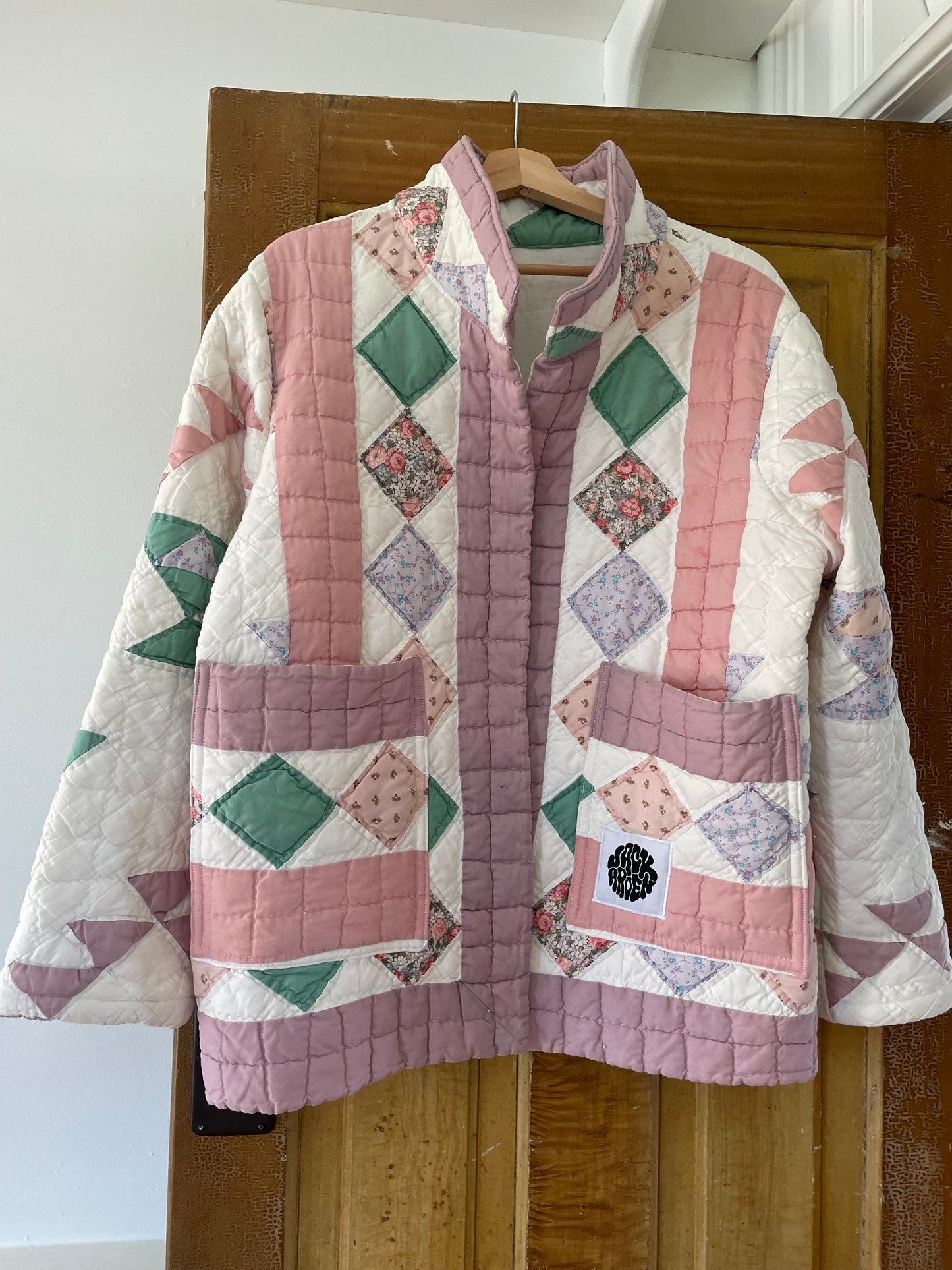 Quilt Jacket - Sage & Pink