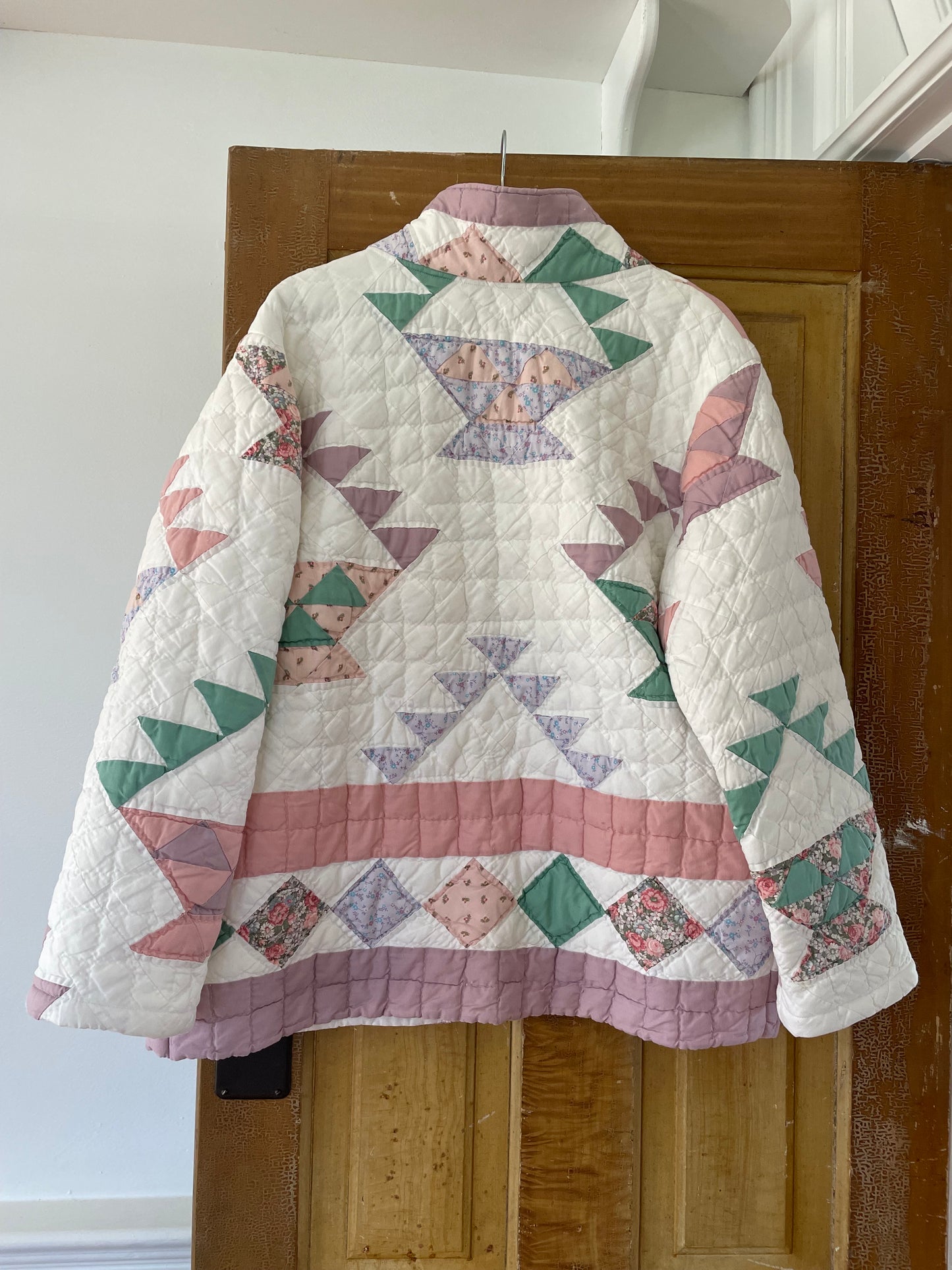 Quilt Jacket - Sage & Pink