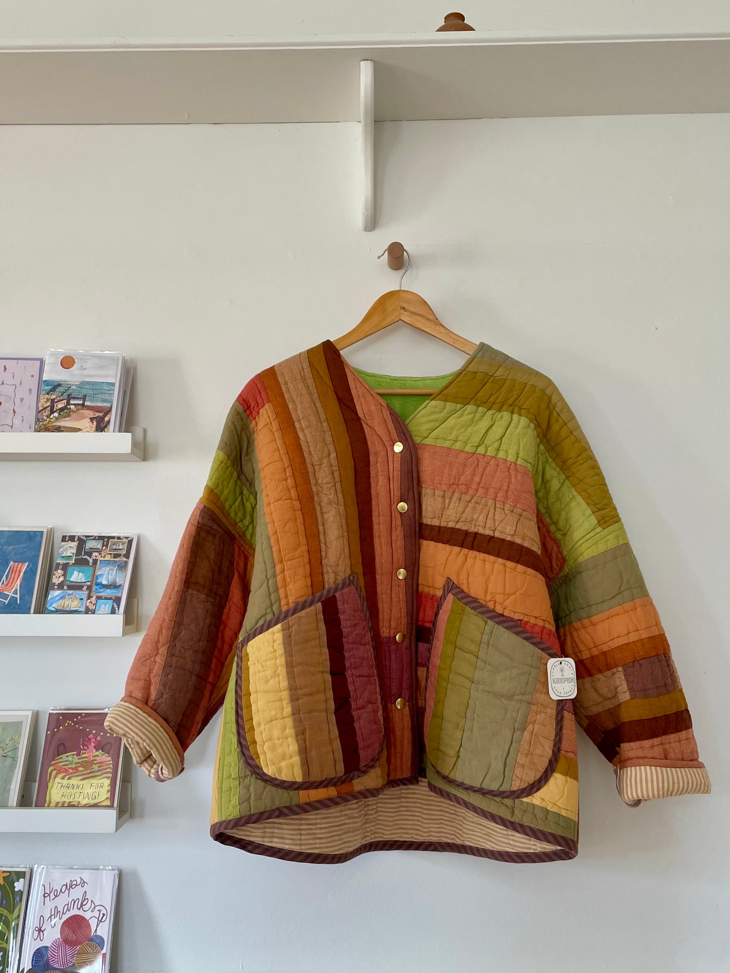 Handmade Quilt Pocket Jacket