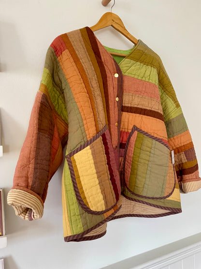 Handmade Quilt Pocket Jacket
