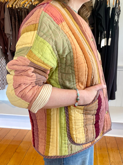 Handmade Quilt Pocket Jacket