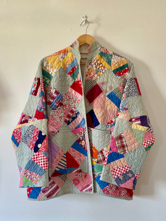 Quilt Chore Coat - Scrappy Lattice