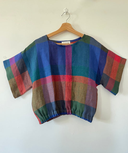 Madras Linen Top