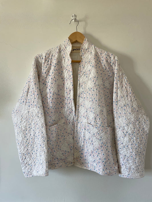 Cropped Quilt Coat - Pine Burr
