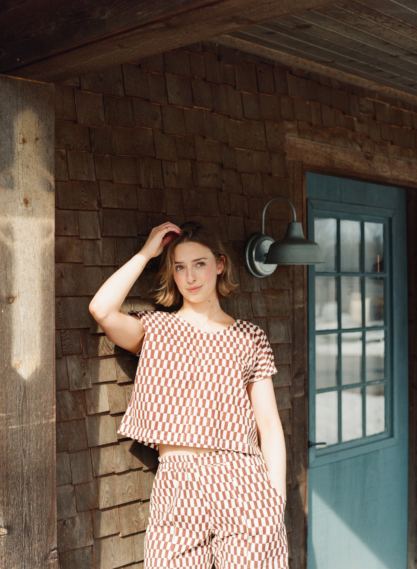 Zélia Top | Brown Check
