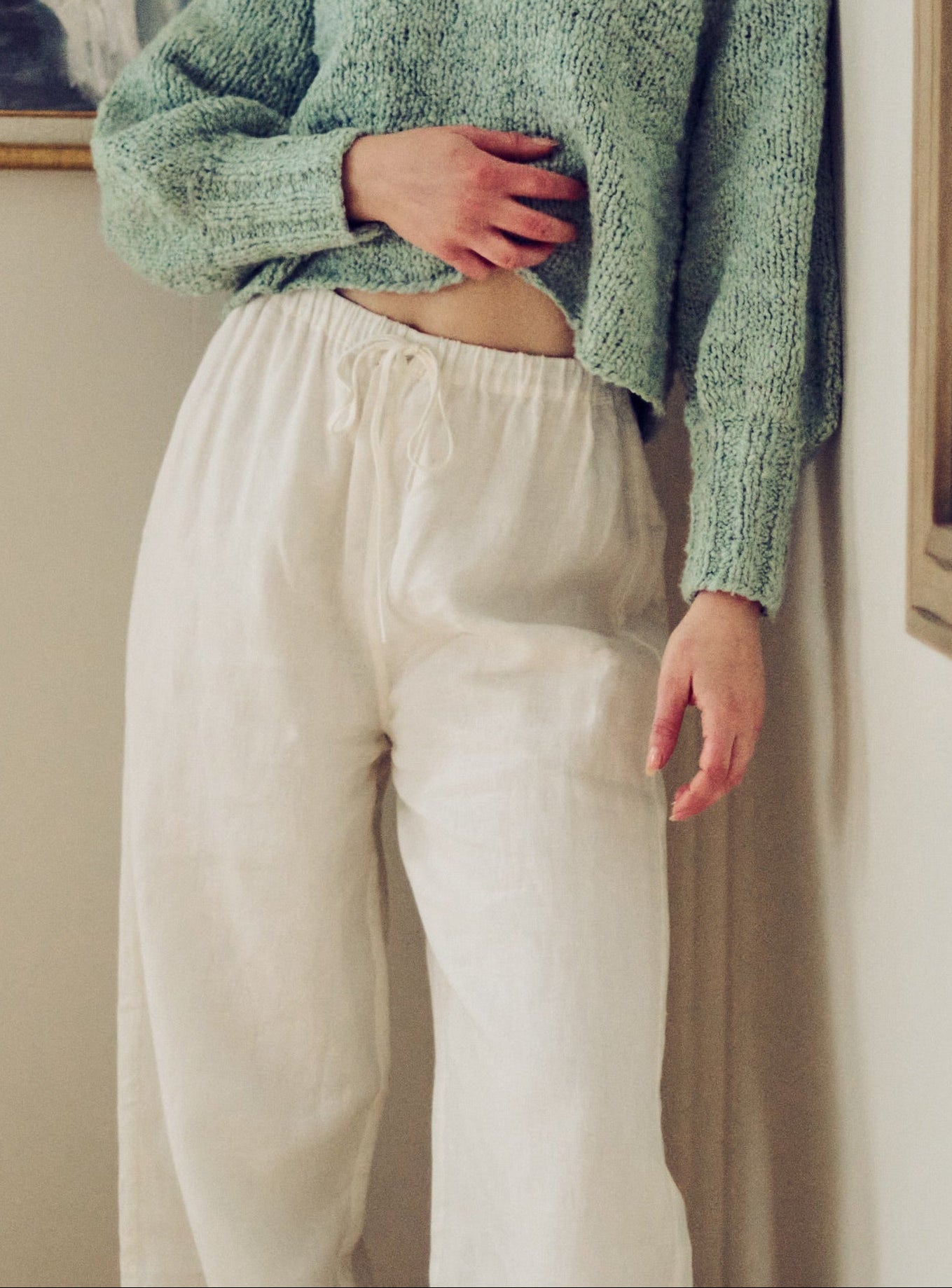 Brooks Pant | White Linen