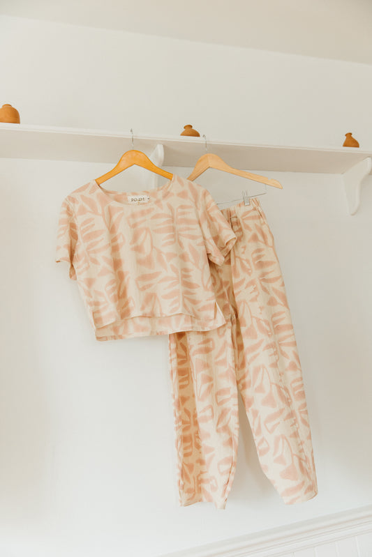 Block Print Botanical Top