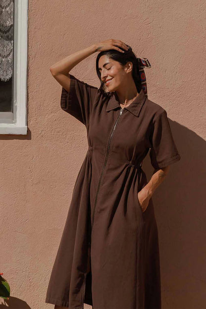 The Utility Dress | Chocolate