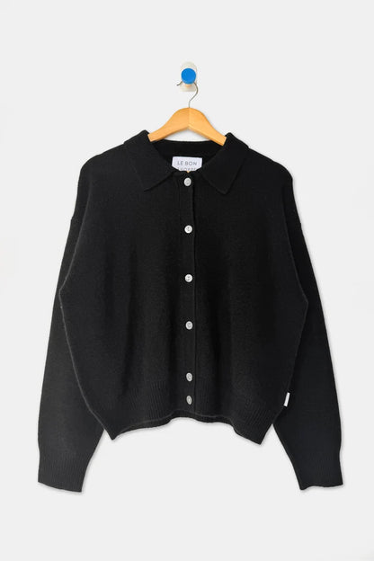 Lou Cashmere Cardigan | Black
