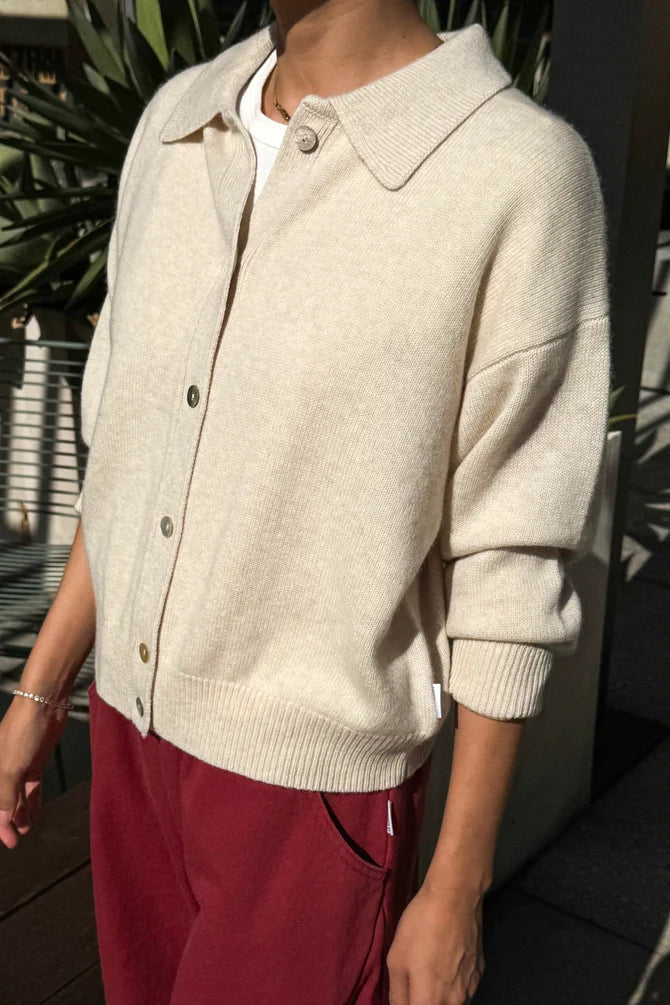 Lou Cashmere Cardigan | Oatmeal