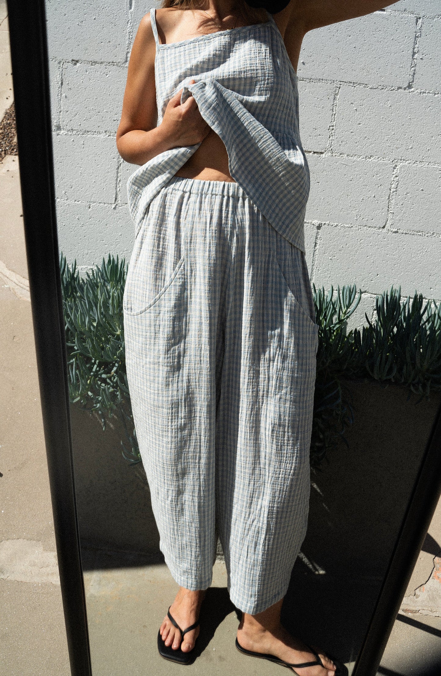 Dune Pant | Sky Gingham