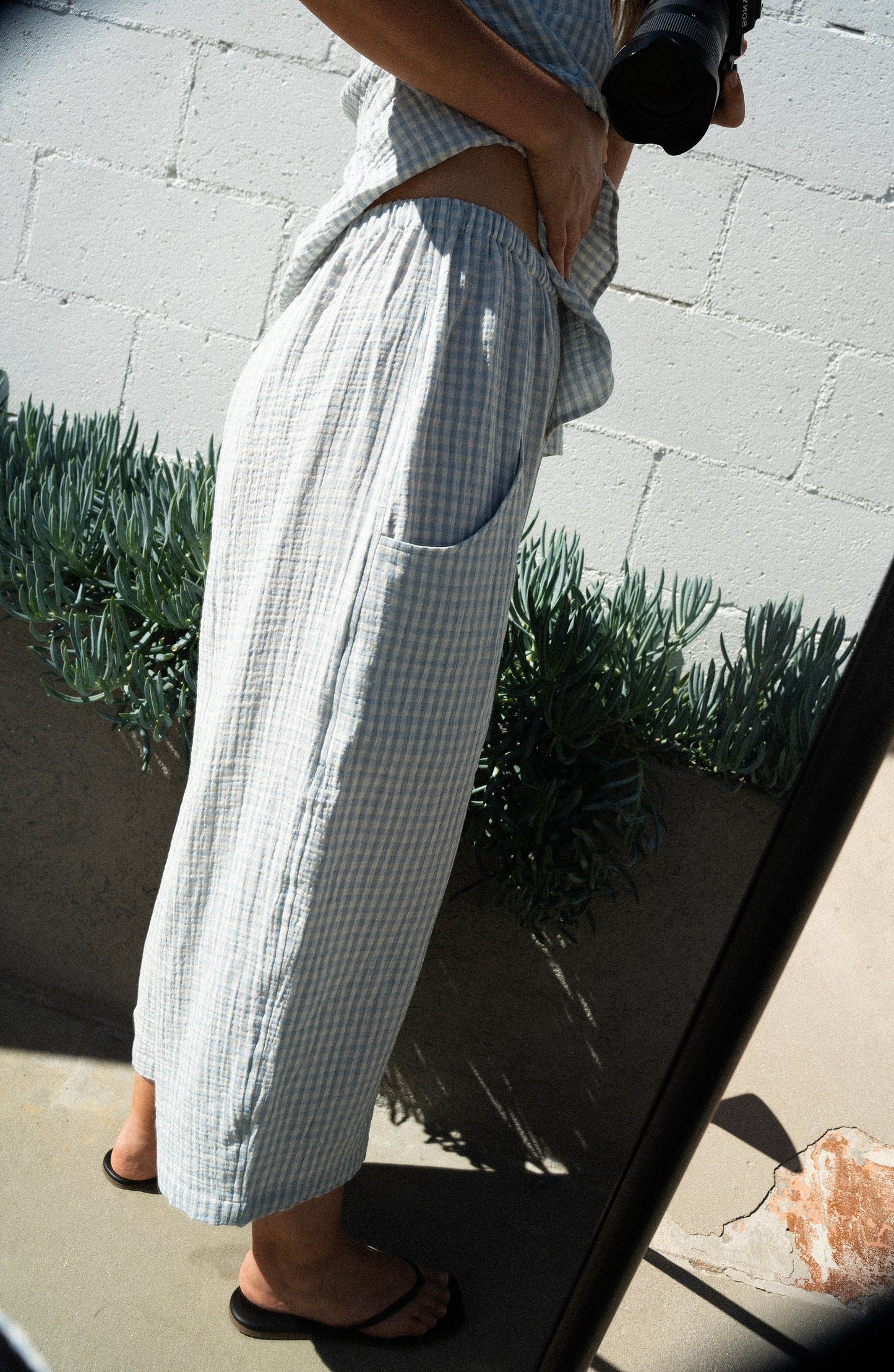 Dune Pant | Sky Gingham