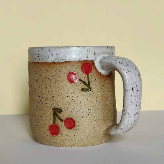 Cherry Stamped Mug