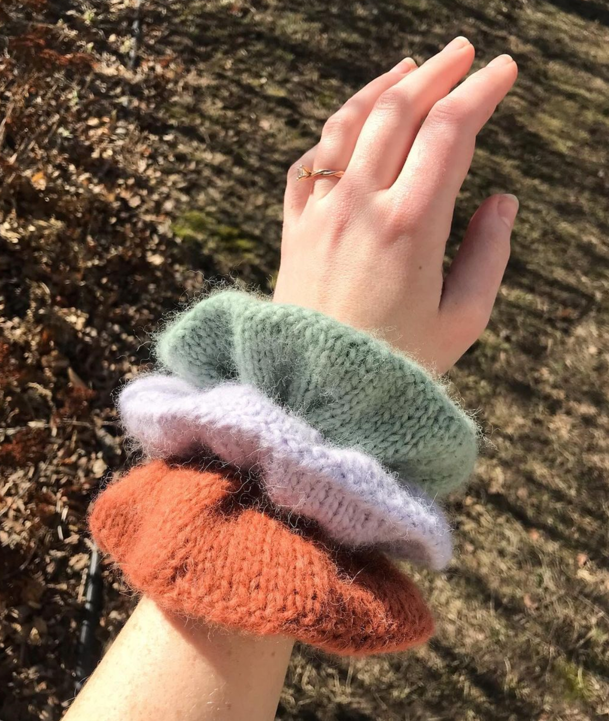 Hand Knit Scrunchie