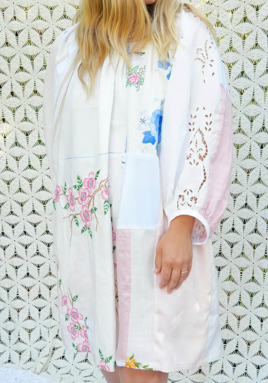 Linen Patchwork Dress - Dogwood