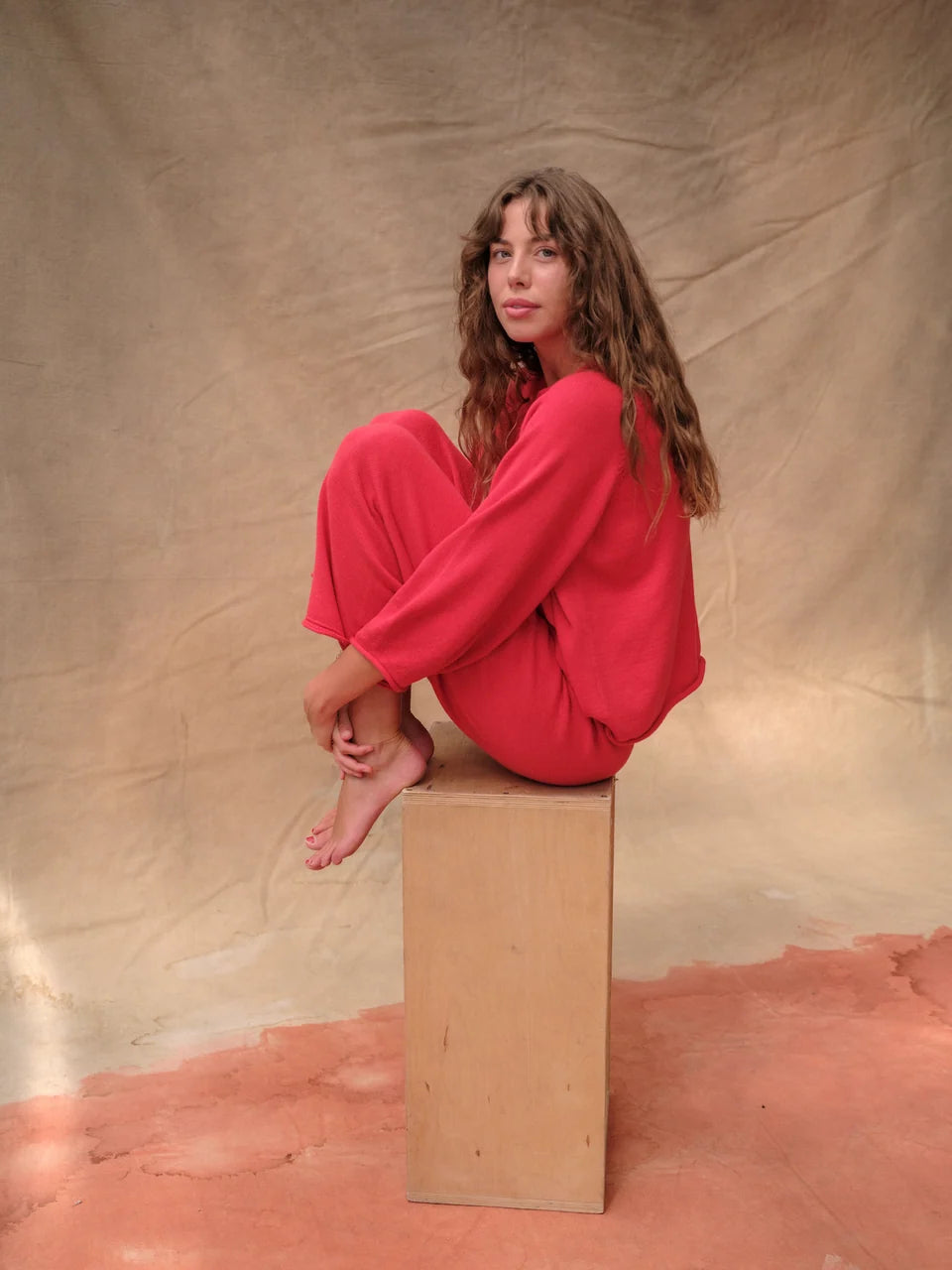 Jeanie Sweater | Cherry Red