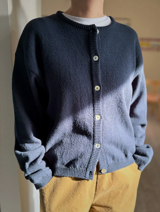 Cotton Leila Cardigan | Navy