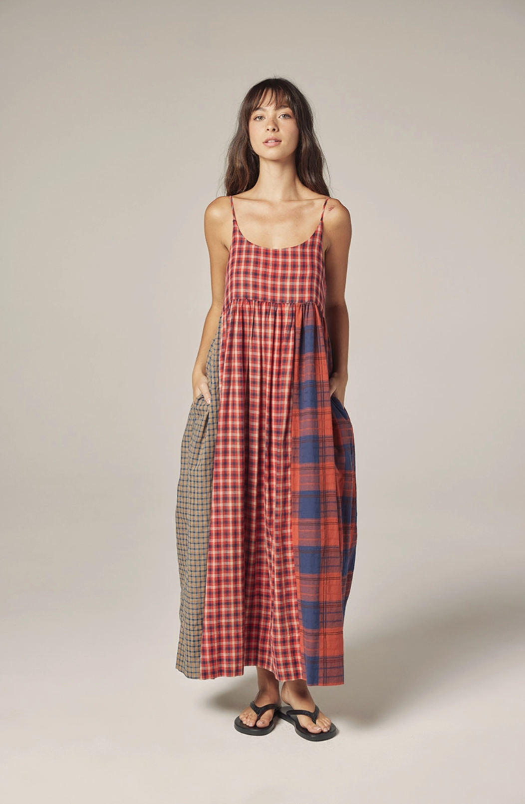 Contrast Panel Dress