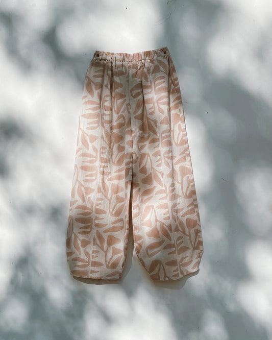 Botanical Block Print Palace Pants