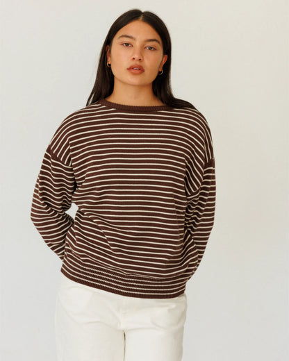 Stripe Crewneck Knit | Multiple Colors