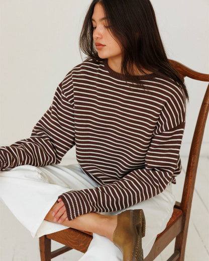 Stripe Crewneck Knit | Multiple Colors