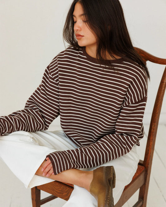 Stripe Crewneck Knit | Multiple Colors