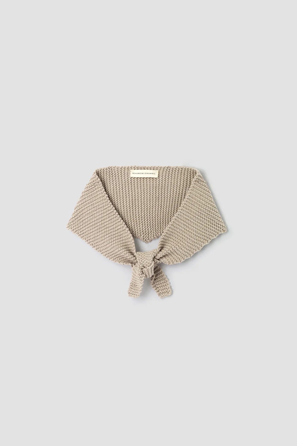 Organic Cotton Knit Scarf | Beige Marl