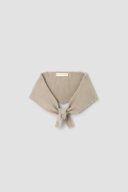 Organic Cotton Knit Scarf | Beige Marl