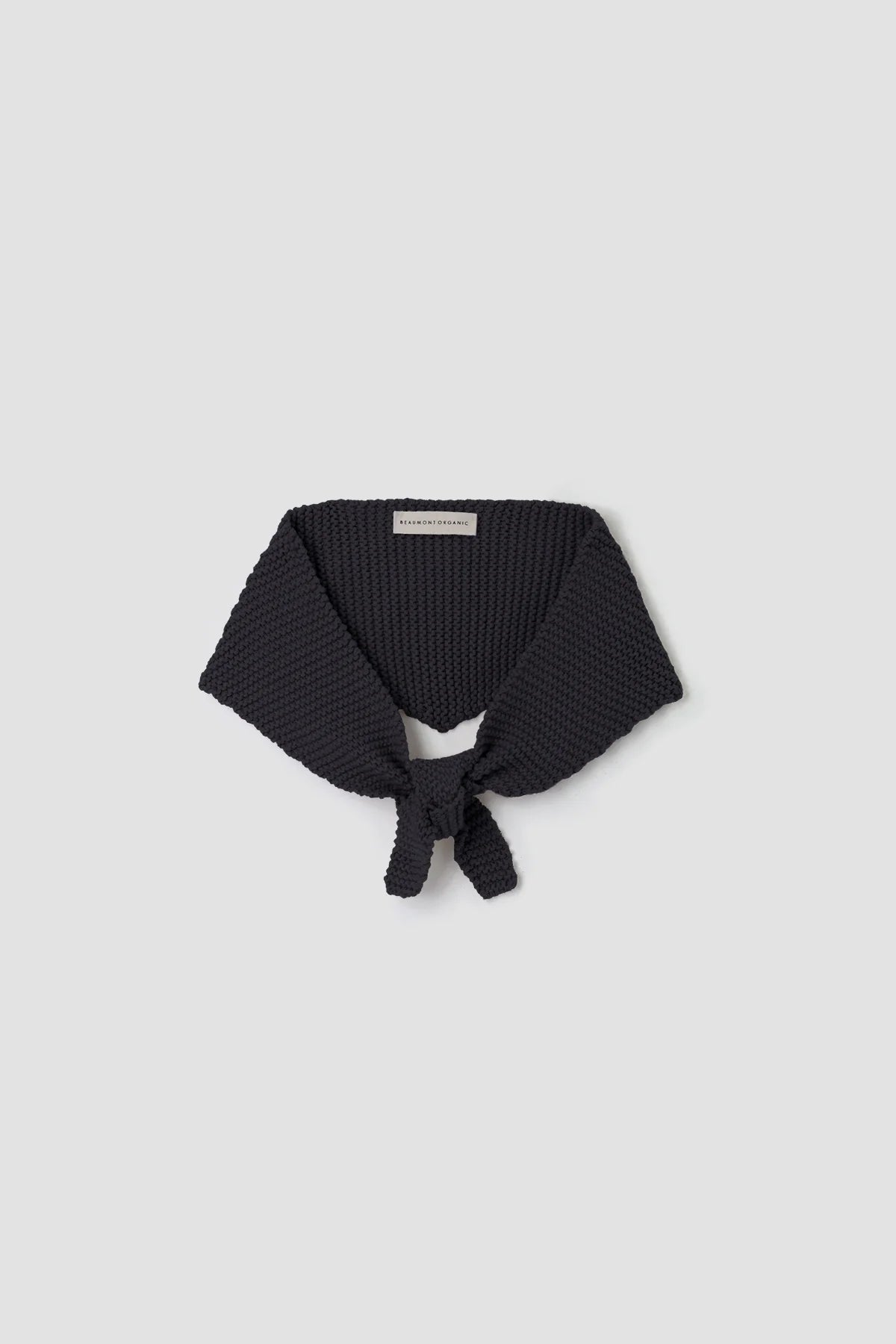 Organic Cotton Knit Scarf | Black