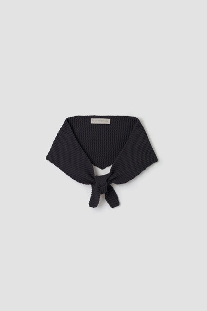 Organic Cotton Knit Scarf | Black