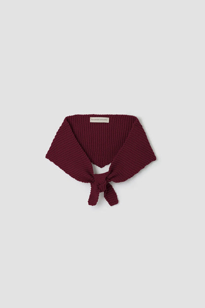 Organic Cotton Knit Scarf | Bordeaux