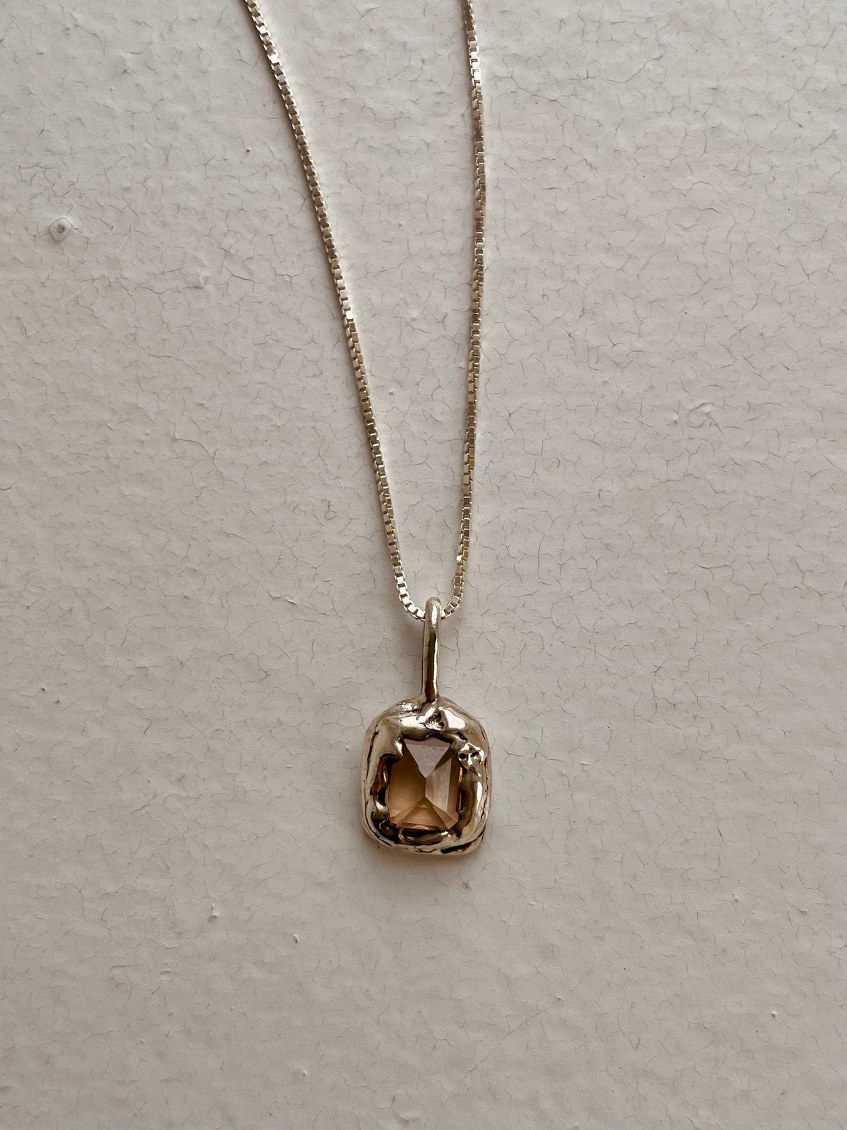 Morganite Sterling Silver Gemstone Pendant