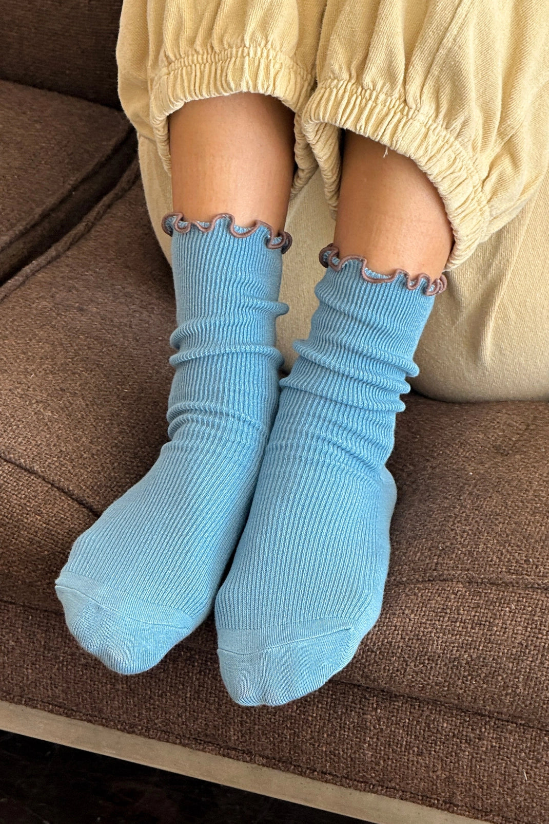 Ruffled Modal Socks  - Multiple Colors