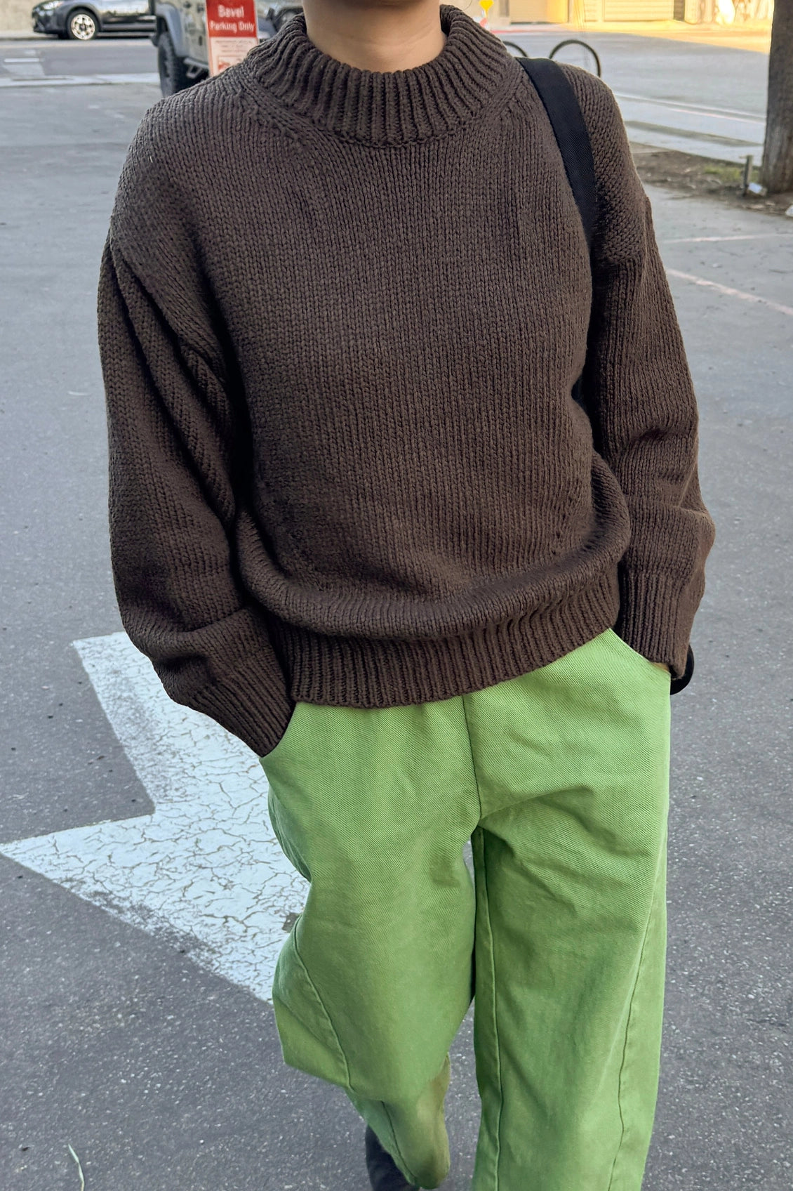 Zoe Cotton Sweater | Brown