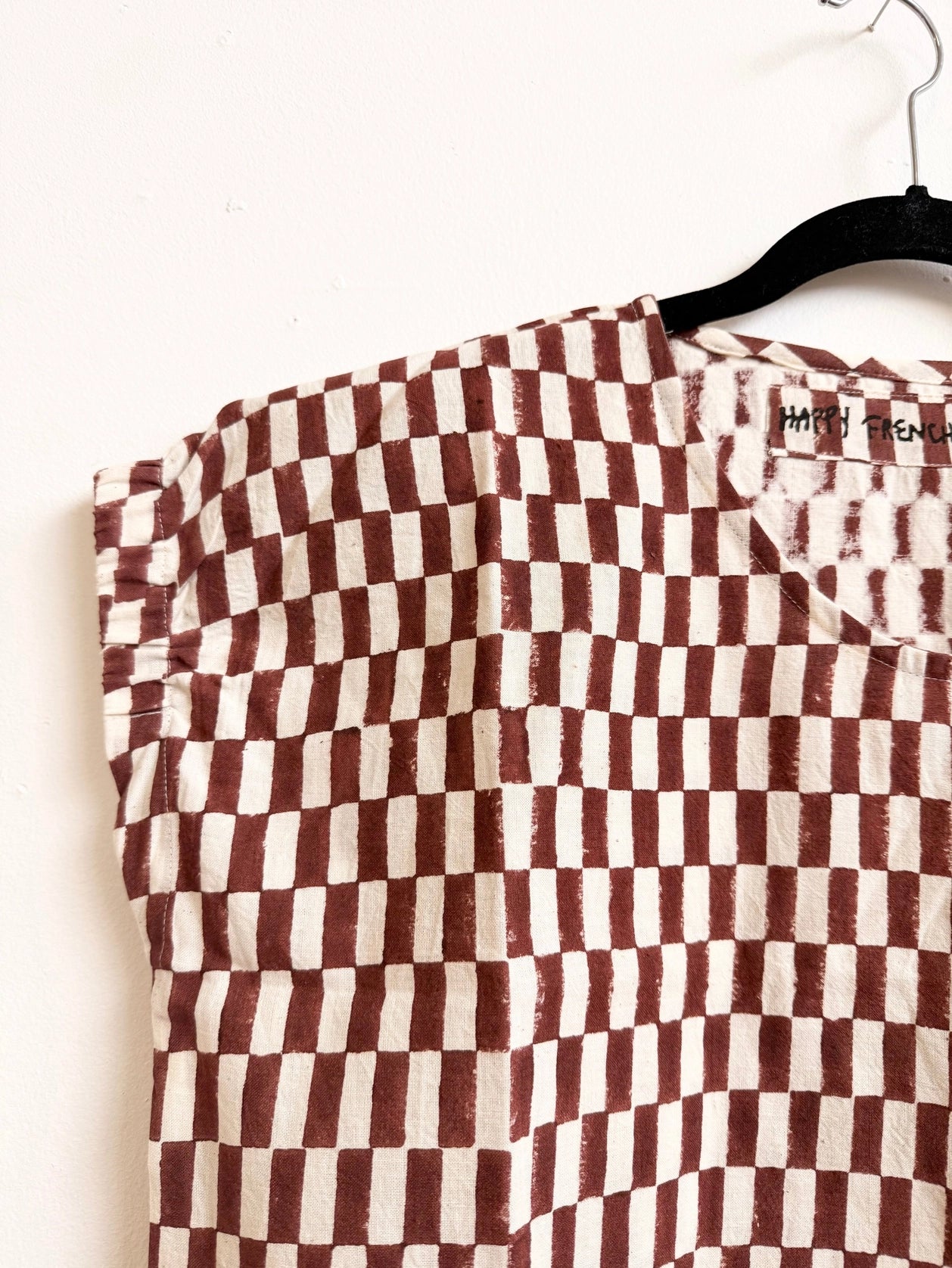 Zélia Top | Brown Check
