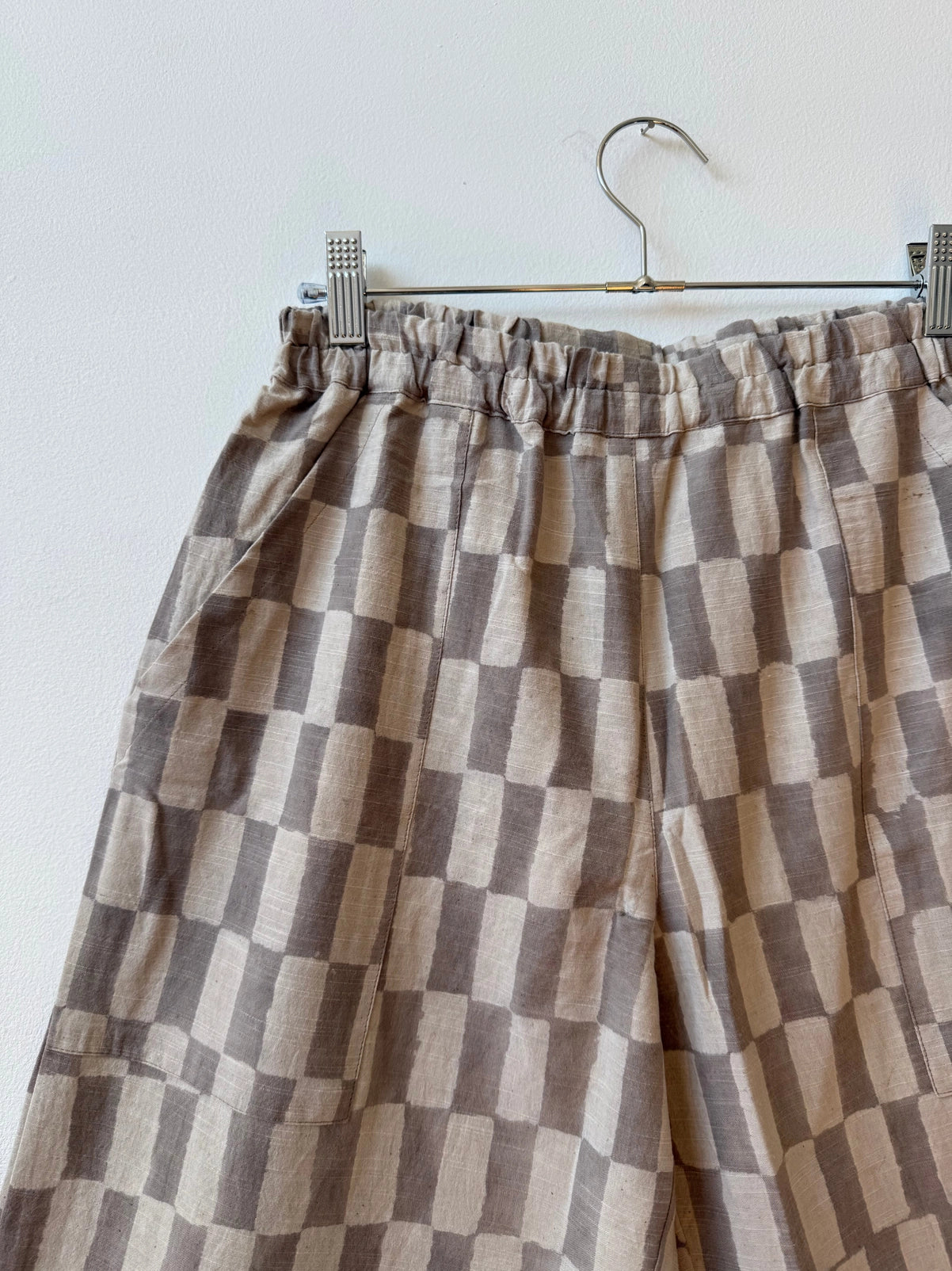 Omar Pants - Grey Block Print