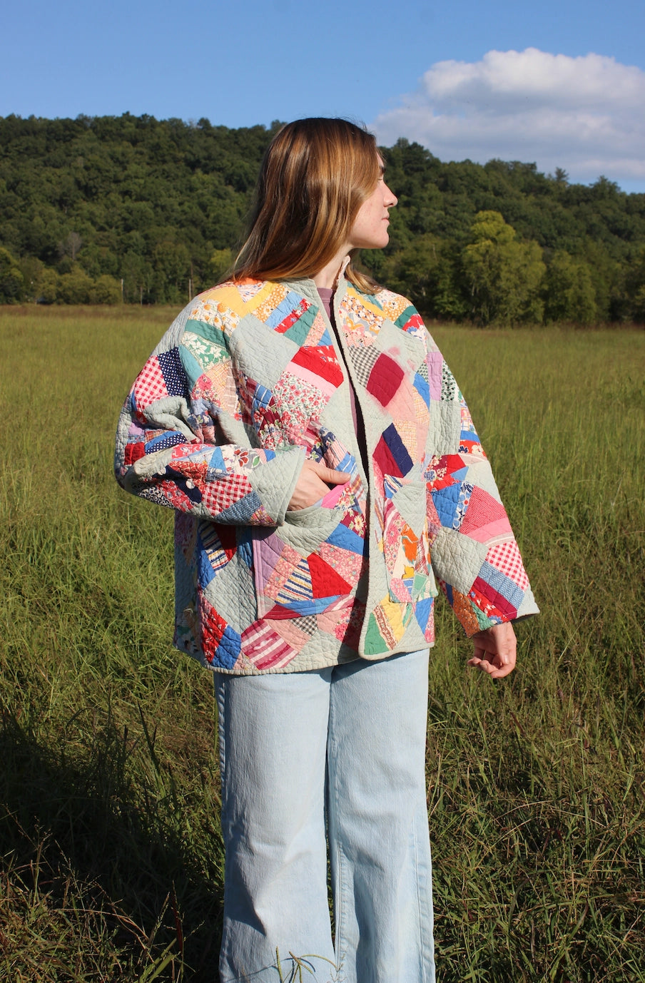 Quilt Chore Coat - Scrappy Lattice