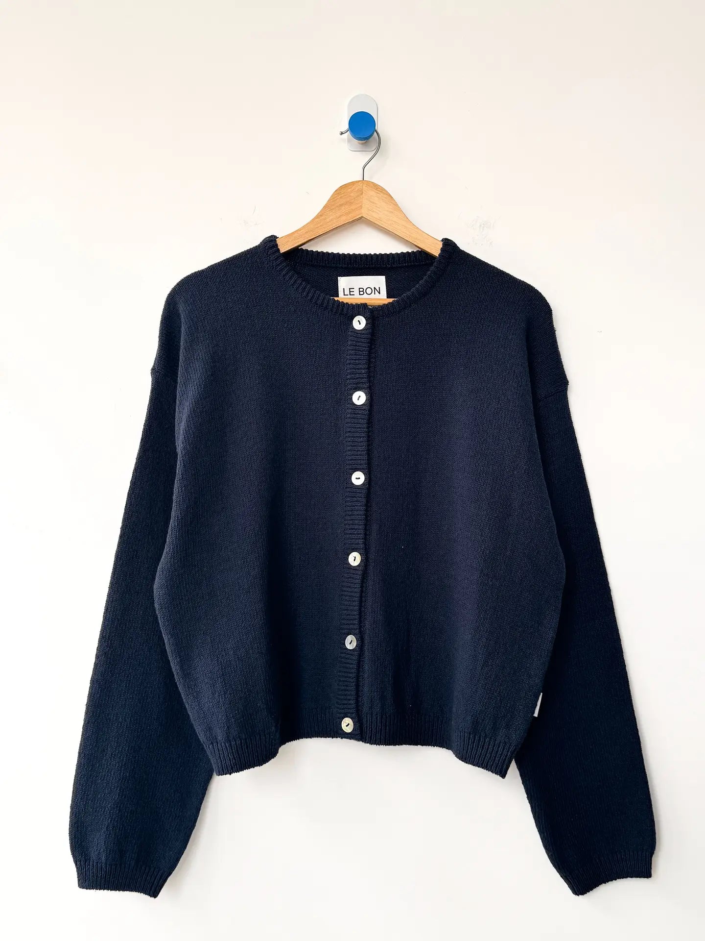 Cotton Leila Cardigan | Navy