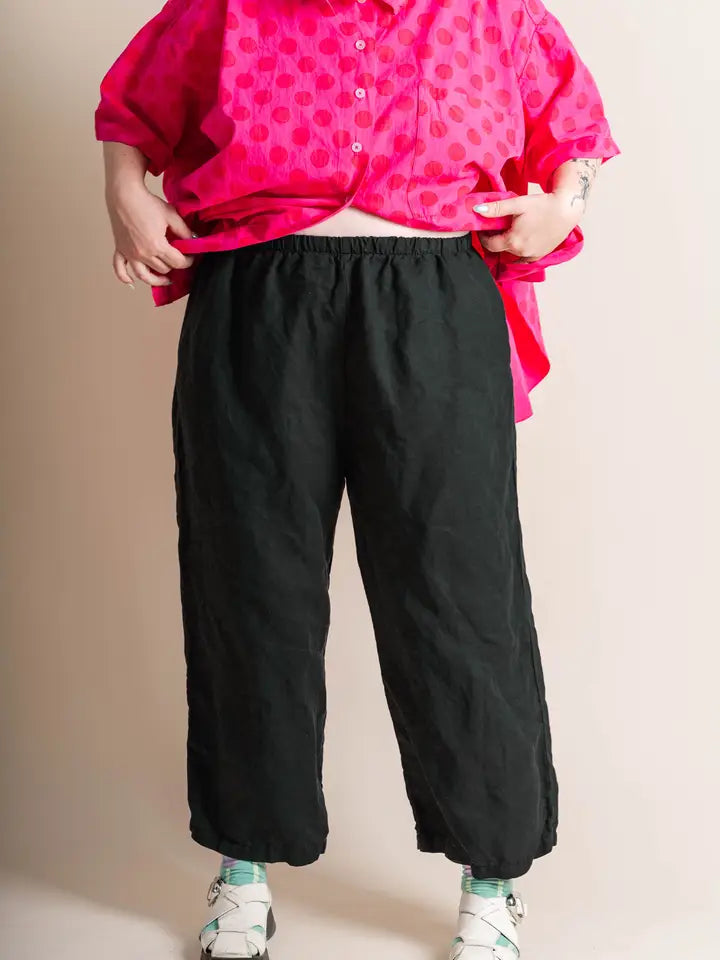 Linen Everywhere Pants | Black
