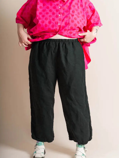 Linen Everywhere Pants | Black