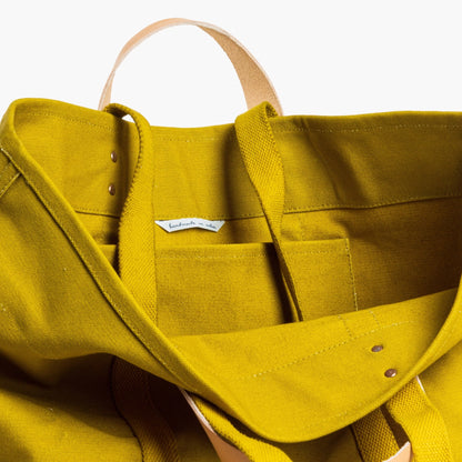 Large East West Tote | Chartreuse