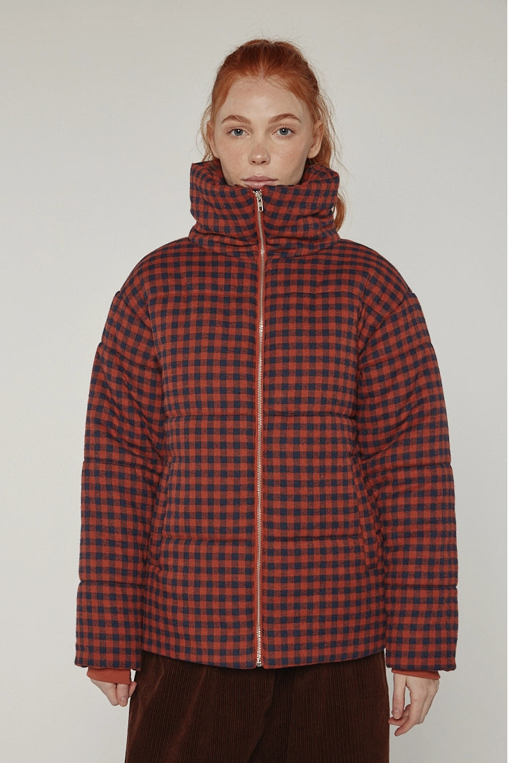 Puff Gingham Jacket
