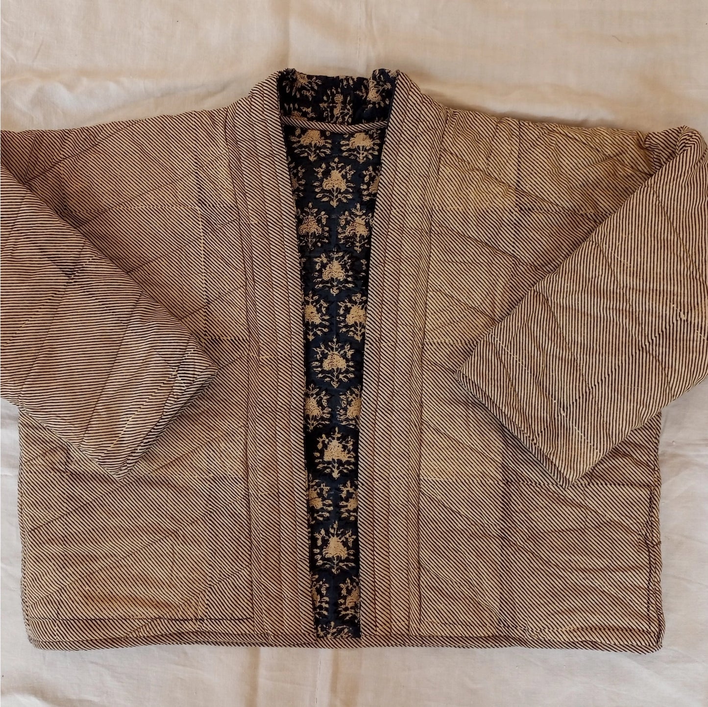 Quilted Reversible Block Print Jacket