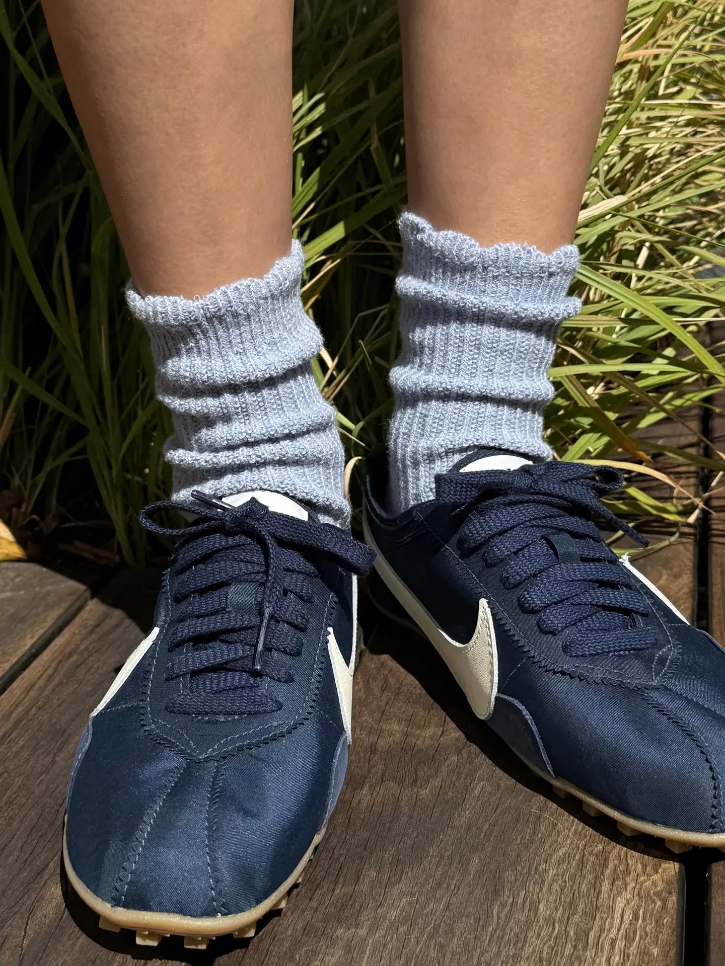 Linen Scallop Socks | Multiple Colors
