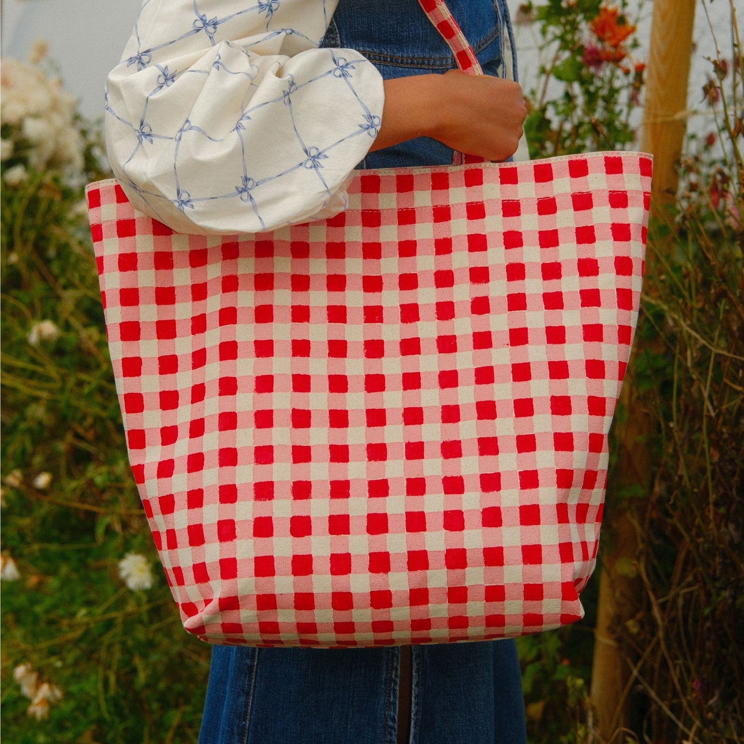 Carryall Tote - Tomato Gingham