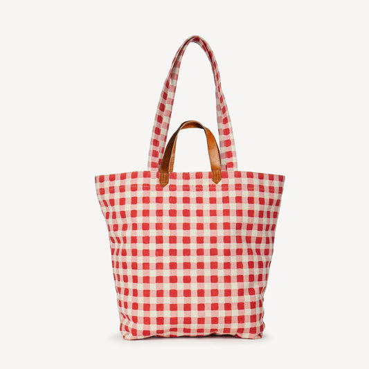 Carryall Tote - Tomato Gingham
