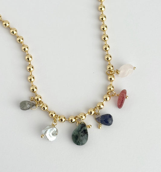 Pearl & Stone Necklace