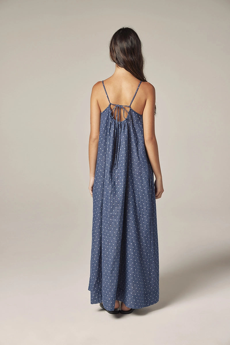 Cotton Ankle Dress | Denim