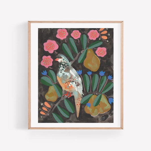 Bird in a Pear Tree - Original Art Print