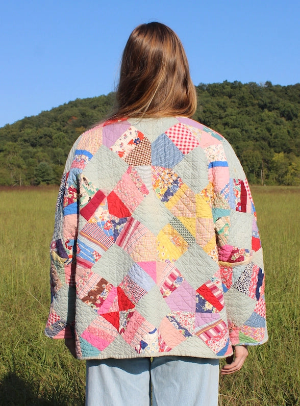 Quilt Chore Coat - Scrappy Lattice